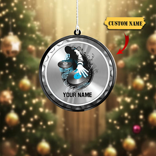 Personalized Deejay Christmas Ornament, DJ Ornament, Christmas Gift Deejay, Ornament Decoration