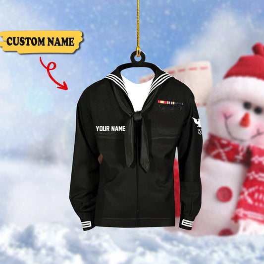 Personalized name sailor ornament, Christmas gift custom shaped acrylic ornament