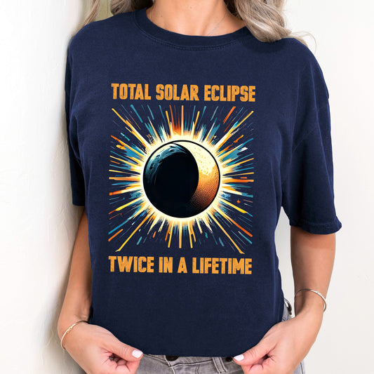 Léine Eclipse Gréine Iomlán 2024, Geansaí Éiclipse Gréine Dhá uair Sa Saol, geansaí 8 Aibreán 2024, Conair na Tí Iomlánachta, Eclipse Thuaidh