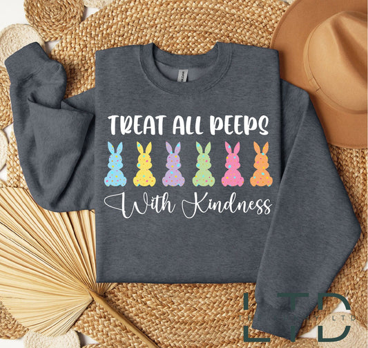 Caitheamh gach píp le léine cineálta, Tee Múinteora, Léine Peeps, T-léine Múinteora, Léine Cásca, Léine Múinteora Cásca, Bronntanas don Mhúinteoir