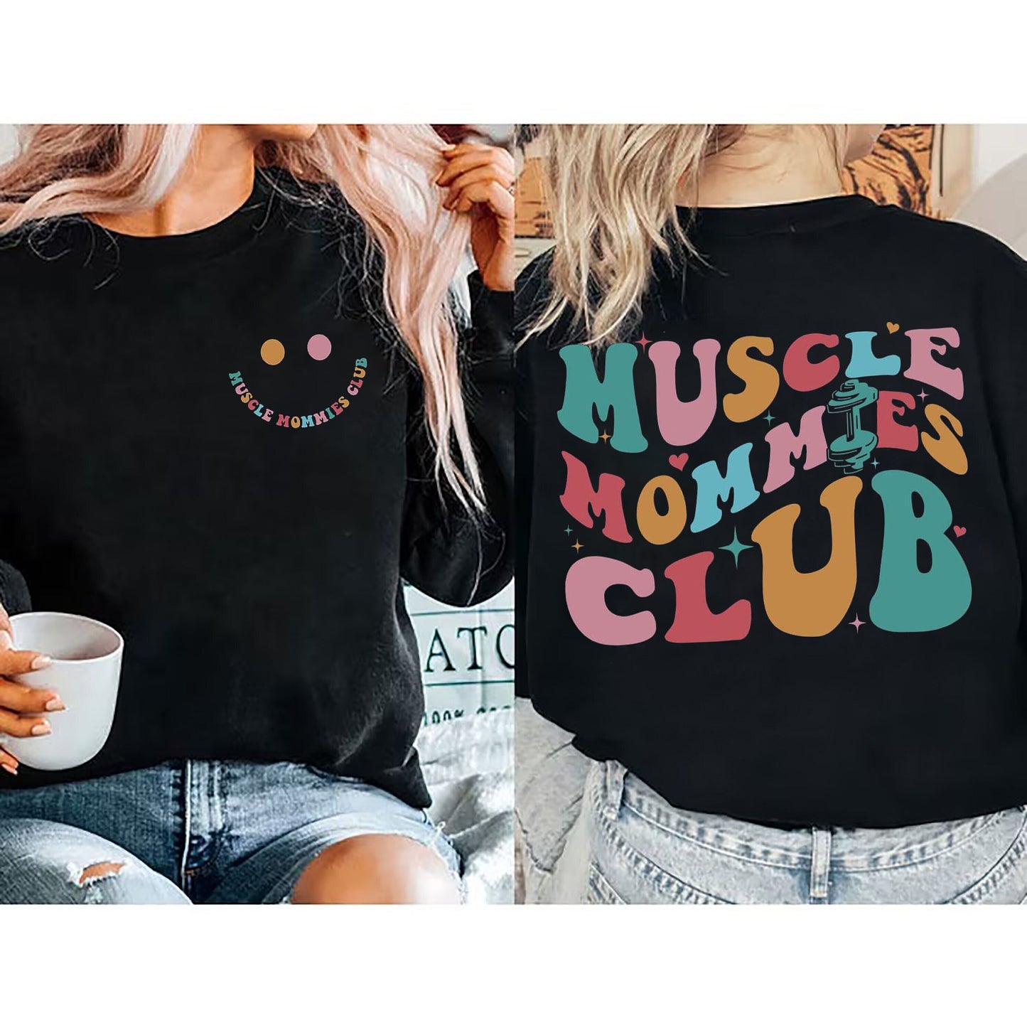 Trendin Mom Shirt, Muscle Mommy Club Sweatshirt, Mom Shirt, Mom Gift, Mom Birthday Gift, Sister Gifts, Cool Mom Tshirt, Mothers day Gift