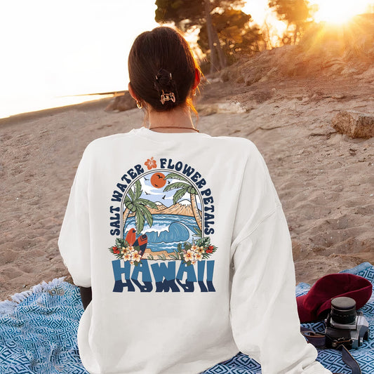 Trendy Shirt, Surf Hoodie, Coconut Girl Aesthetic, Hawaii Sweatshirt, Ocean Beach Hoodie, Siesta Beach Shirt, Summer Holiday Shirt,Beach Tee