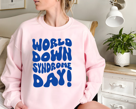 Sweatshirt Lá Domhanda Siondróm Down, Feasacht ar Shiondróm Down, Léine Siondróm Down do Pháistí, Léine Siondróm Down do Mhama