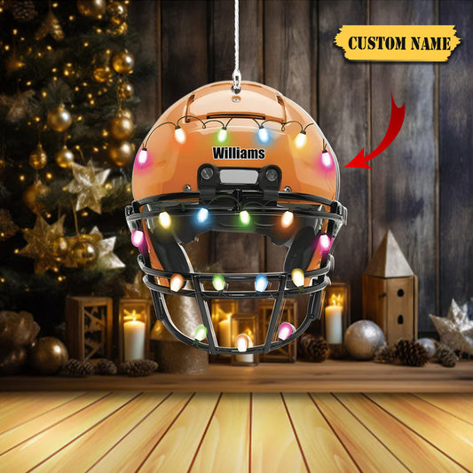 American Football Helmet - Personalized Christmas acrylic Ornament, Ornament Decoration, Ornament For Gift, Ornament Christmas