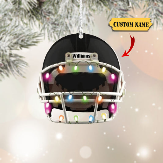 American Football Helmet - Personalized Christmas Ornament, Ornament Decoration, Ornament For Gift, Ornament Christmas