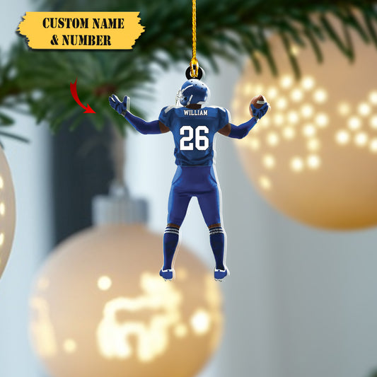 American Football Personalized Christmas Ornament, Christmas Gift For Football Player, Football lover, Ornament Decoration, Ornament For Gift, Ornament Christmas