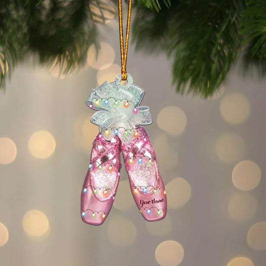 Ballet Shoes Personalized Christmas Ornament, Ballet Ornament, Ballet Shoes Xmas 3, Ornament Decoration, Ornament For Gift, Ornament Christmas