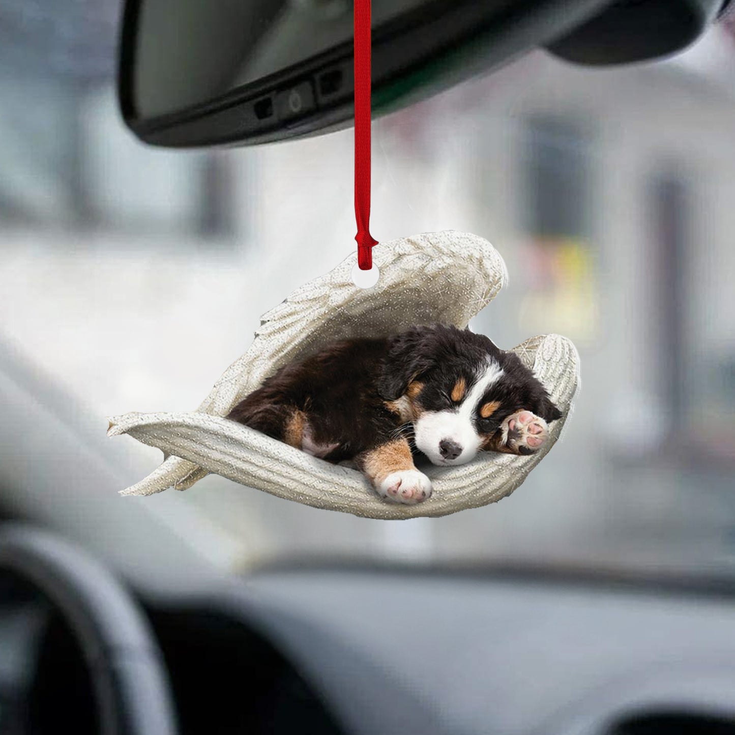 Bernese Mountain Sleeping Angel Bernese Mountain Lovers Dog Lovers Ornament, Ornament Decoration, Ornament Christmas - TeeZworldVN