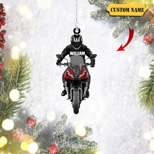 Biker Motorcycle Personalized Christmas ornament, Christmas gift for biker lover, Ornament Decoration, Ornament For Gift, Ornament Christmas
