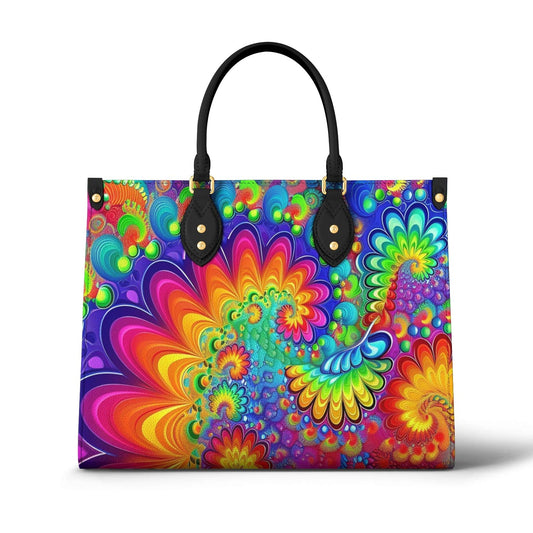 Leather Bag Psychedelic Bloom