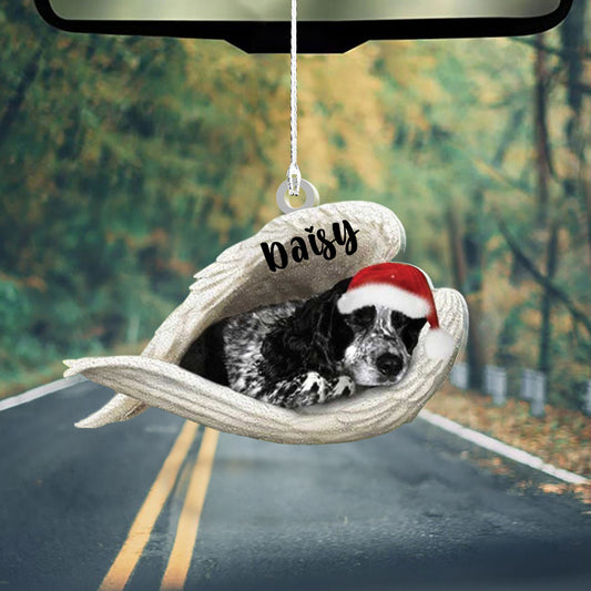 Custom Blue Roan Cocker Spaniel Sleeping Angel Christmas Flat Acrylic Dog Ornament Memorial Dog Gift,Christmas Shape Ornament, Happy Christmas Ornament, Ornament Decoration, Ornament Christmas - TeeZworldVN