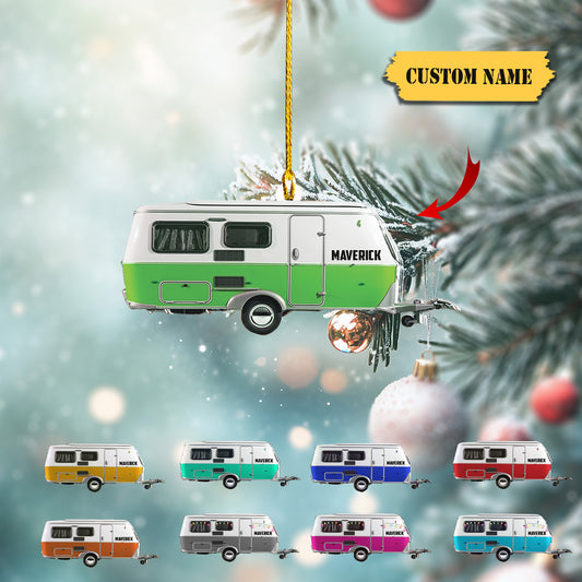 Custom Christmas Ornament Gift For Camping Lovers - Camper Christmas Ornament, Ornament Decoration, Ornament For Gift, Ornament Christmas