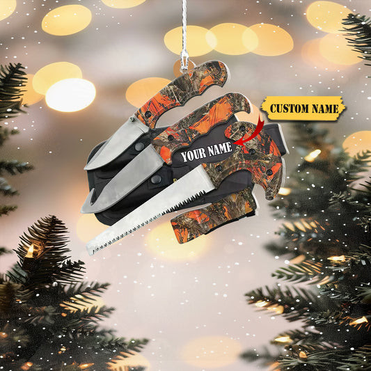 Custom name Field Dressing Kit Hunting Knife Set - Shaped Ornament, Christmas or, Ornament Decoration, Ornament For Gift, Ornament Christmas