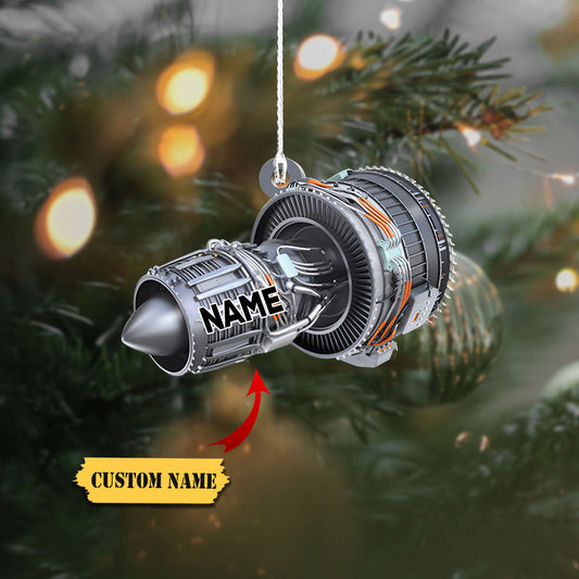 Custom Turbofan Aircraft Engine Ornament, Turbofan Engines Model shape acrylic ornament, Ornament Decoration, Ornament For Gift, Ornament Christmas