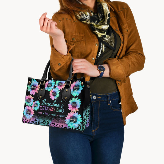 Grandma's Getaway Bag - Personalized Grandma Leather Handbag