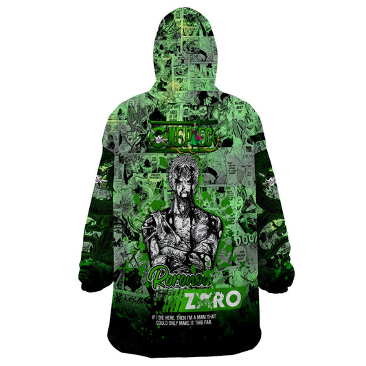 One Piece Roronoa Zoro Wearable Blanket Hoodie Dragon Twister Style DT02