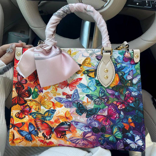 Butterfly Leather Bag Rainbow Migration