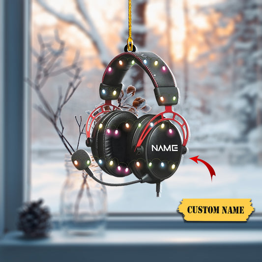 Gaming Head Phones Christmas Ornament, Video Game tree hanging Xmas Ornament 2, Ornament Decoration, Ornament For Gift, Ornament Christmas