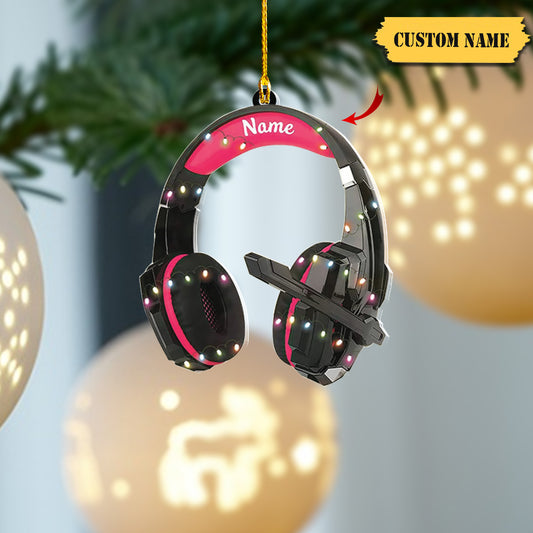 Gaming Head Phones Light Christmas Ornament, Gaming Ornament, Gamer Christmas, Ornament Decoration, Ornament For Gift, Ornament Christmas