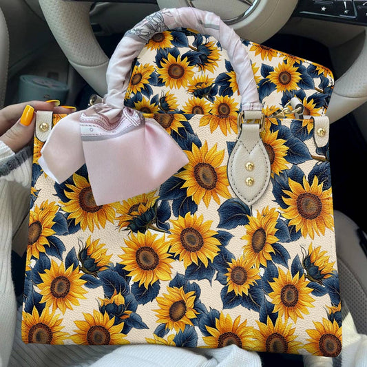 Leather Bag Twilight Sunflower