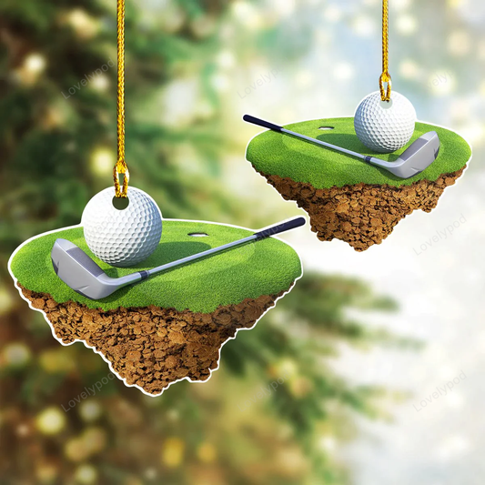 Golf - Shaped Ornament - Golf lovers Gift - Christmas ornament gift, Ornament Decoration, Ornament For Gift, Ornament Christmas