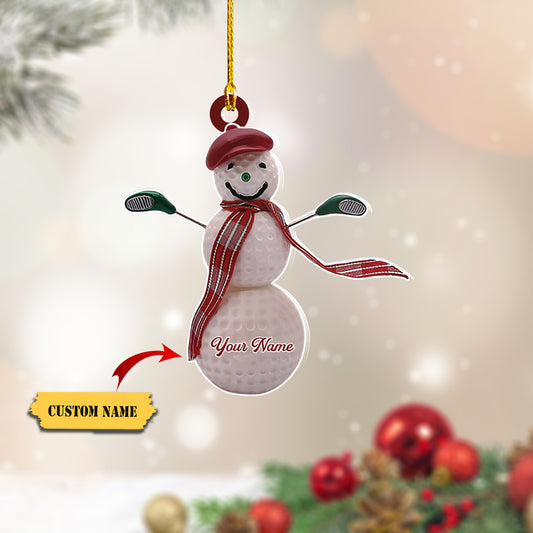 Golfer Snowman Custom Shaped Ornament DT69-1197 Christmas Ornament, Ornament Decoration, Ornament For Gift, Ornament Christmas
