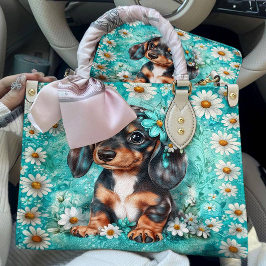 Dachshund Leather Bag Daisy Doxie Delight