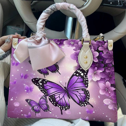 Leather Bag Violet Drift