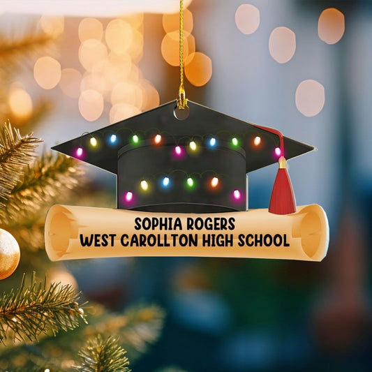 HomeDesign Personalized Graduation Gown Ornament Gifts for Graduate, Graduation Ornaments Class of 2023, Graduation Christmas Ornament, College Christmas Ornament Tree Hanging 4, Ornament Decoration, Ornament For Gift, Ornament Christmas