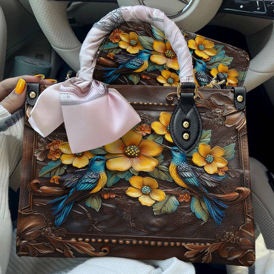 Bird Leather Bag Birdsong & Blossoms