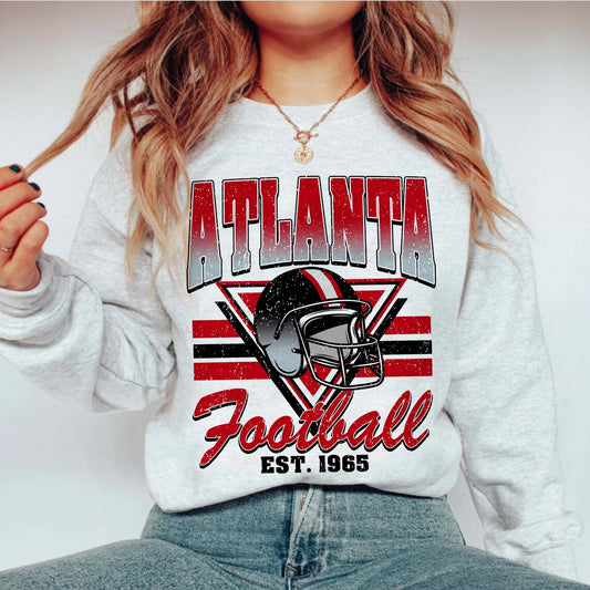 Atlanta Vintage Style Football Sweatshirt, Atlanta Football Shirt, Atlanta Fan Shirt, Sunday Atlanta Football, Game Day Shirt