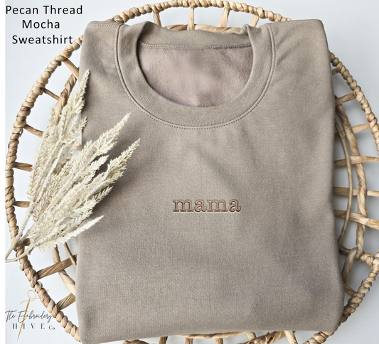 Embroidered Mom and Dad Matching Sweatshirts Mama Sweatshirt, Pregnancy Announcement, Mom Christmas gift for Mom