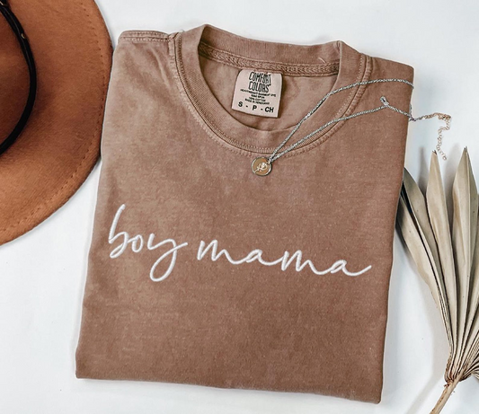 Boy Mama Embroidered Shirts, Boy Mama Shirts, Mother's Day Gift, Gifts for Mom