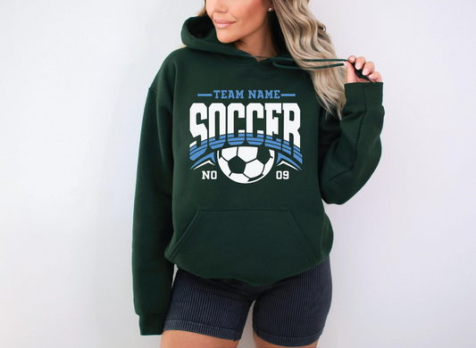 Custom Soccer Hoodie, Personalized Soccer Sweatshirt, Soccer Team Name Hoodie, Soccer Sweatshirt, Game Day Hoodie, Soccer Mom Hoodie