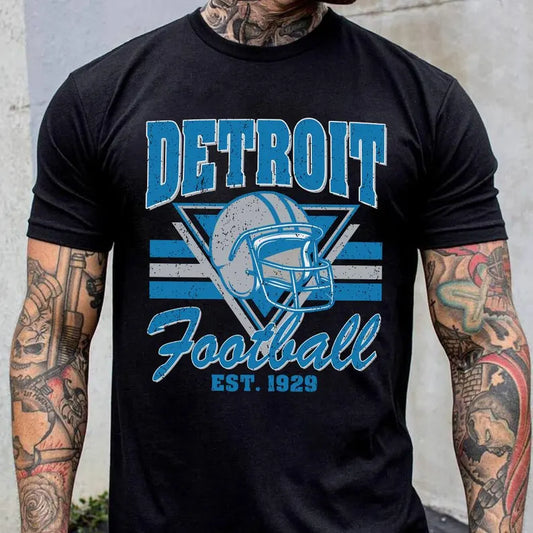 Retro Detroit Football Shirt, Distressed Detroit Football Sweatshirt, Detroit Lions Shirt, Detroit Fan Gifts, Team Shirt