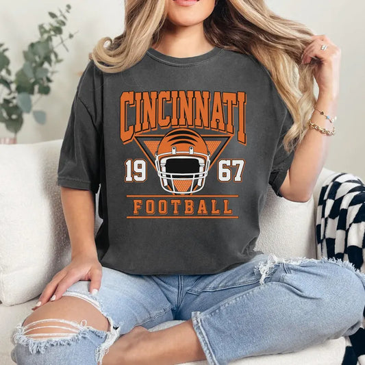 Retro Style Cincinnati Football Shirt, Cincinnati Football Sweatshirt, Football Shirt, Cincinnati Fan Gifts