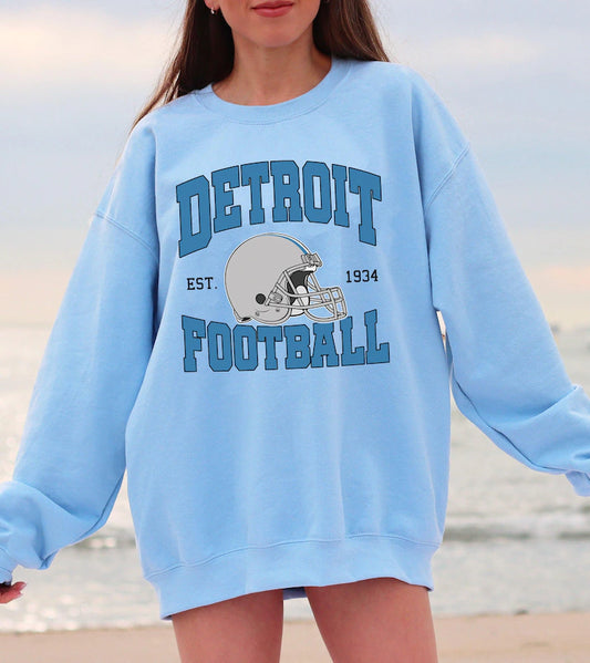 Vintage Detroit Football Shirt, Distressed Detroit Football Sweatshirt, Detroit Lions Shirt, Detroit Fan Gifts, Team Shirt