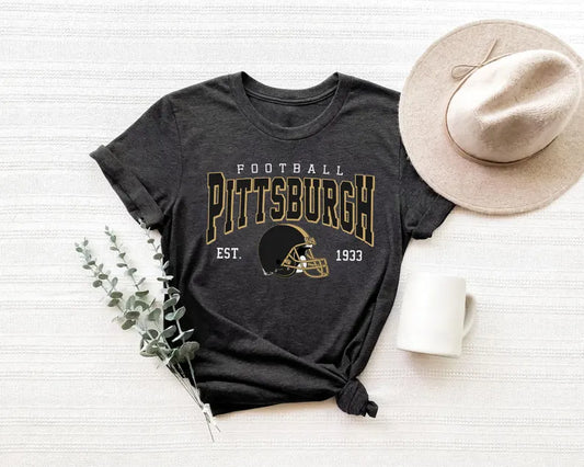 Pittsburgh Football 90s Style Shirt, Pittsburgh Football Sweatshirt, Graphic Tee Gift For Football Fan Sports, Game Day Shirt, Pittsburgh Fan