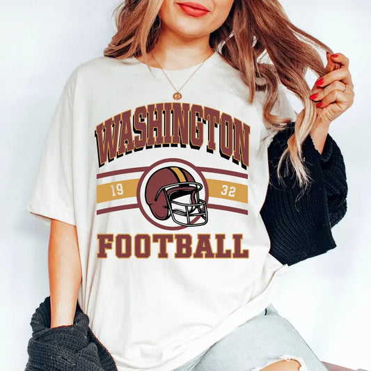 Retro Washington Style Football Sweatshirt, Washington Crewneck Commander Shirt, Washington Fan Gift, Sunday Football Shirt, Game Day