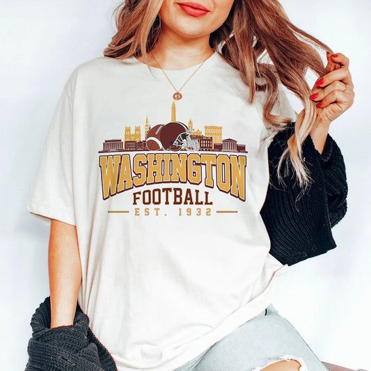 Washington Football Retro Style Sweatshirt, Washington Crewneck Commander Shirt, Washington Fan Gift, Sunday Football Shirt, Game Day