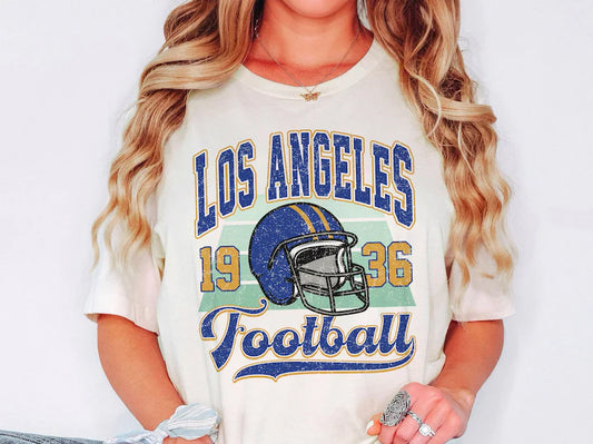 Retro Los Angeles Football Sweatshirt, Los Angeles Fan Crewneck, Los Angeles Football Shirt, Los Angeles Gift, Game Day Shirt, Sunday Sport