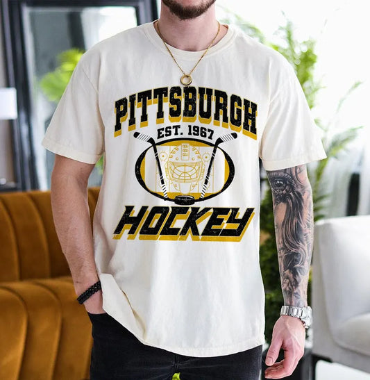 Pittsburgh Hockey Football Sweatshirt, Hockey Team Shirt, Pittsburgh NHL Shirt, Gameday Sweatshirt, Retro Pittsburgh Hockey Fan Shirt, Hockey Mom