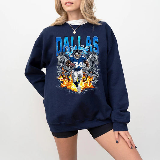Dallas Graphic Football Sweatshirt, Vintage Dallas Football Shirt, Cowboy Shirt, Dallas Shirt, Football Shirt, Dallas Fans Gift Tee