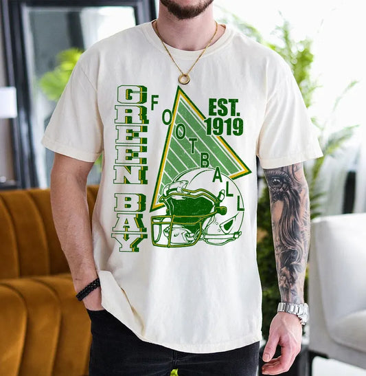 Green Bay Vintage Style Football Sweatshirt, Green Bay Football Crewneck, Green Bay Football T-shirt, Green Bay Fan Gifts Tee