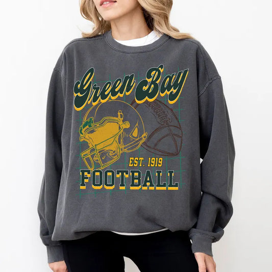 Green Bay Football Shirt For Him, Vintage Green Bay Football Sweatshirt, Green Bay Football Retro Gift, Green Bay Gift For Her, Green Bay Team