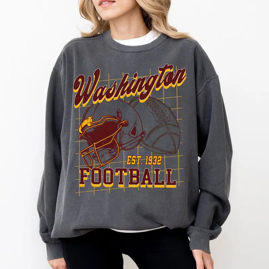 Washington Football Shirt For Him, Vintage Washington Football Sweatshirt, Washington Football Retro Gift, Washington Gift For Her, Washington Team