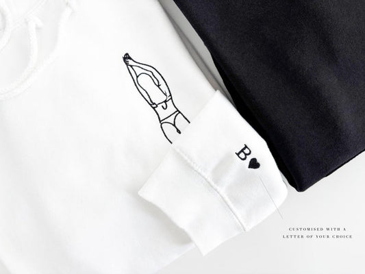 Spicy Valentine’s Day hoodie, Embroidered with custom photo outline