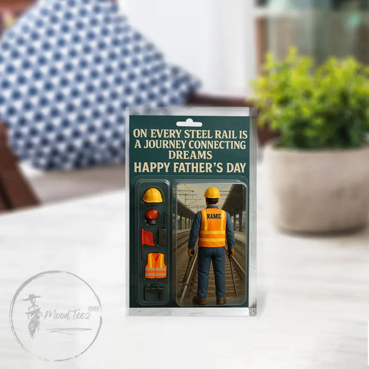 Custom Railway Worker Action Figure Acrylic Block For Dad,A Thoughtful Father’s Day Honoring His Hard Work And Tracks That Connect Dreams 01