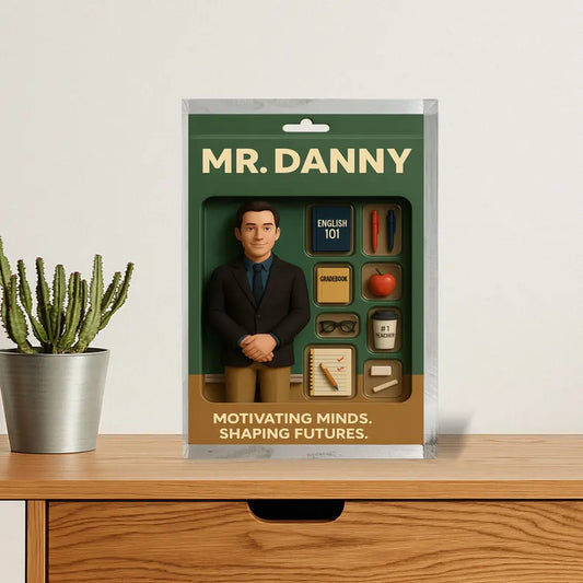 Personalized Teacher Gift for Men – Custom Acrylic Block with Name – Motivating Minds Shaping Futures Figurine – Unique Classroom Keepsake