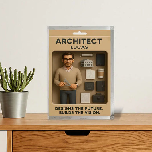 Personalized Architect Acrylic Block – Inspiring Designs the Future and Building the Vision. The Perfect Unique Gift for Architects